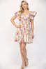 Flutter sleeve pleated detail mini dress by Fate