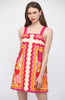 Ric rac trimmed wide shoulder strap floral dress by Fate