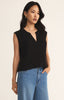 Cliffside vneck airy top black by Z Supply