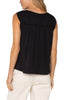 Sleeveless shirred detail knit top black by Liverpool