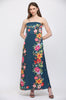 Botanical border print strapless maxi dress by Fate