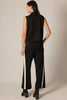Modal side contrast double stripe black ivory by P. Cill