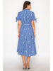 Azure lace shirt midi dress by Meet Me in Santorini