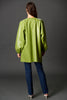 Faux leather billowy sleeve jacket matcha by Before You