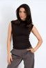 Yve funnel neck top dark walnut by RD Style