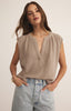 Cliffside vneck airy top iced coffee by Z Supply