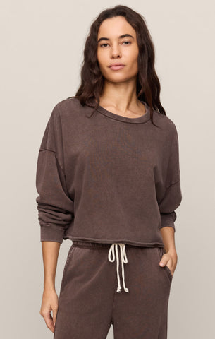Circuit sweatshirt dark chocolate by Z Supply