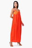 Embellished tangerine Ariel flared maxi by America & Beyond