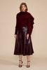 Vi midi skirt wine by Lucy Paris