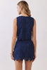 Navy lace skirt set by TCEC