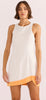 Alora wave mini dress white orange by Mink Pink