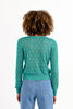 Emerald green shimmer sweater by Molly Bracken