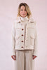 Sherpa trimmed vest beige by Molly Bracken