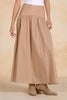 Tan pinstripe maxi skirt by Elan