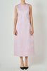 Sleeveless satin column midi lilac by English Factory