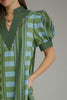 Olive and turquoise print midi by Entro