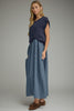 Navy sweater and gingham dress set by Entro