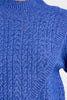 Blue cable knit sweater by Molly Bracken￼