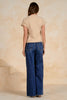 Short sleeve crew neck sweater stone by Elan