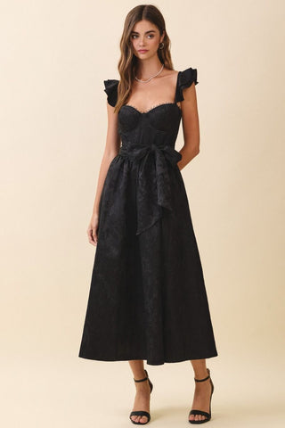 Lace bustier midi dress by TCEC