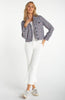 Button front jacket navy multi plaid by Liverpool