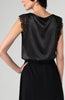 Sleeveless woven top with lace black by Liverpool
