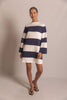 Funnel neck rugby stripe mini dress By: P.cill