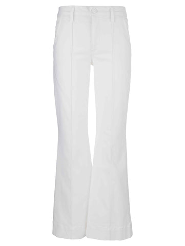 Stella high rise flare front pin tuck optic white by Kut from the Kloth