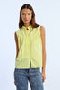 Sleeveless Bright Yellow Button Down by Molly Bracken