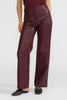 Reeve faux leather pant burgundy by Lucy Paris