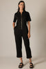 Zip front jumpsuit black by P. Cill