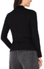 Long sleeve mock neck button detail black by Liverpool