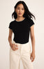 Cassis rib tee black by Z Supply