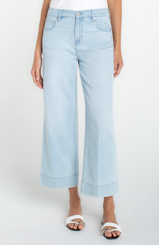Stride crop wide leg with embroidered side by Liverpool