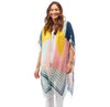 Color blocked and mix print kimono by 2 Chic