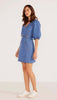 Peyton denim mini dress by Mink Pink