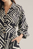 Black white geo print maxi by Entro