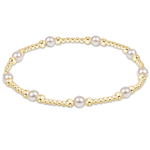Classic purpose pattern 4mm bead bracelet pearl by enewton