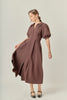 Brown shirt midi dress by English Factory