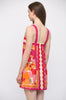 Ric rac trimmed wide shoulder strap floral dress by Fate
