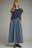Navy sweater and gingham dress set by Entro