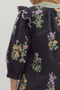 Black purple floral top by Entro
