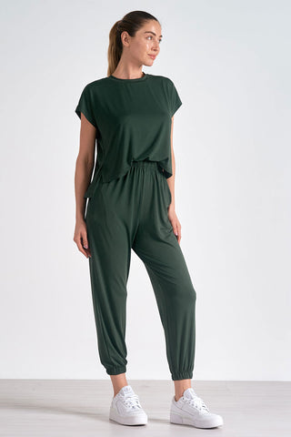 Dark Green Jumpsuit by Elan