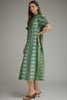 Olive and turquoise print midi by Entro