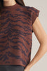 Brown and black animal print sweater by Entro