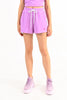 Lilac heart sweat shorts by Molly Bracken