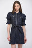 Two front chest pocket denim dress by Fate