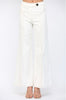 Contrast top stitching detail waisted flare pant