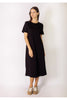 Short sleeve midi dress black by P. Cill