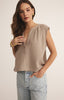 Cliffside vneck airy top iced coffee by Z Supply